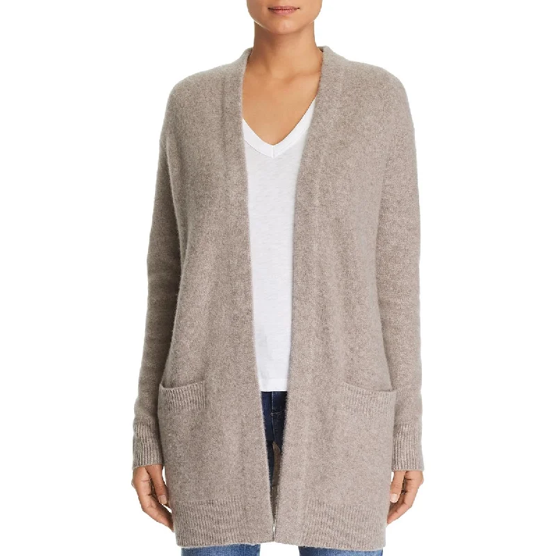 Private Label Womens Knit Ribbed Trim Cardigan Sweater