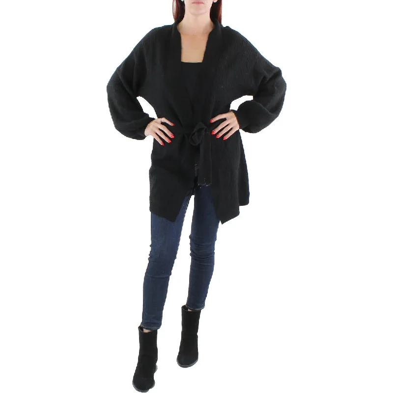 Vigoss Womens Belted Knit Cardigan Sweater