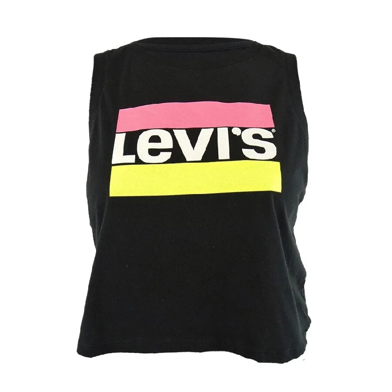 Levi's Women's Graphic Crop Tank (L, Black)