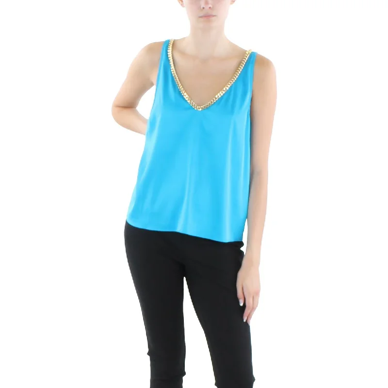 VNeckTopPulseGeneration Love Womens Dallas V Neck Chain Shell